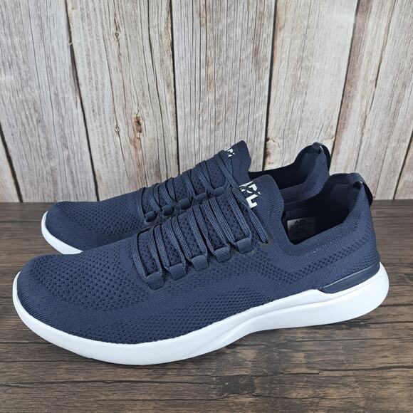 APL TechLoom Breeze Running Shoes Vegan Men's Sz 11.5 Midnight White (VGC) - Picture 1 of 9